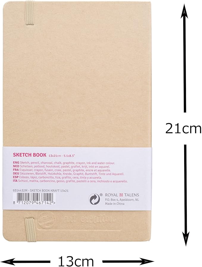 talens japan t9314-432m 452213 art creation sketchbook, drawing notebook, 5.1 x 8.3 inches (13 x 21 cm), craft paper