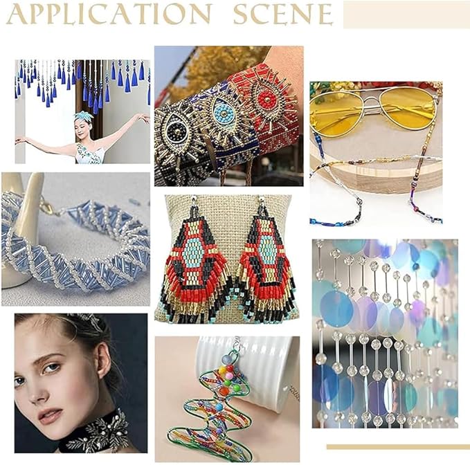 PH PandaHall 2120pcs 8 Styles Glass Bugle, Metallic Seed Beads 4mm 6mm Tube Craft Loose Spacer for Earrings Bracelets Necklaces Waist Chain Jewelry Making, Hole 1mm