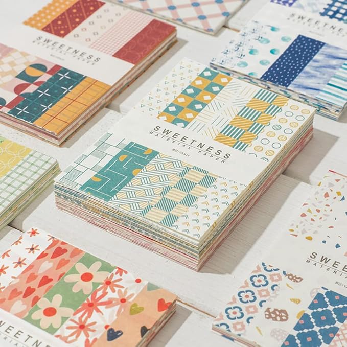 500 Sheets Vintage Scrapbook Paper Supplies , Aesthetic Paper Decorative Sheet of Paper , Scrap Book Material for DIY Scrapbooks Journal Photo Album Crafts(3.35 x 2.17 In)