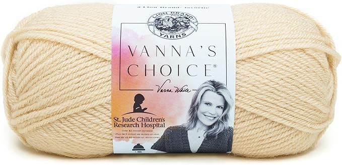 (1 Skein) Lion Brand Yarn Vanna's Choice Yarn, Beige