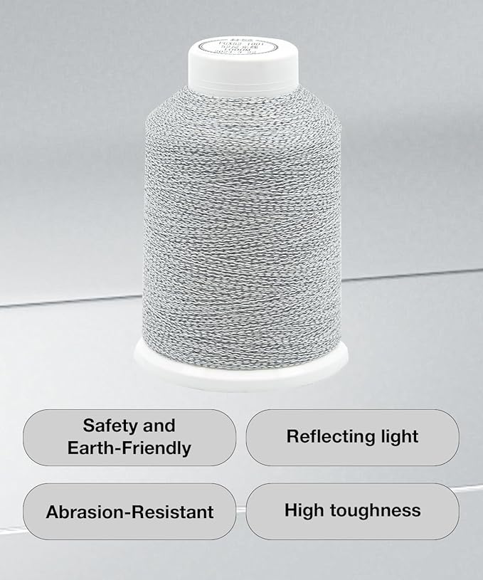 Reflective Thread, Reflective Embroidery Thread, High-Brightness Visibility in The Dark Under Direct Light,1094 Yards,Sewing Supplies,Stitch Stuff,Quilting Supplies