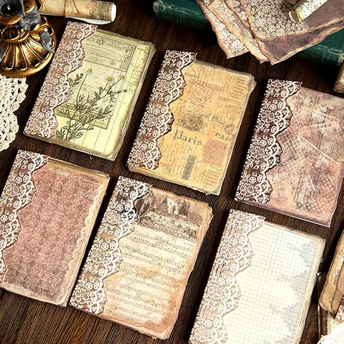 300 Sheets Vintage Scrapbook Paper, Scrapbooking Journaling Supplies Decorative Craft Paper Kits, Ephemera for Junk Journals, Albumn, DIY Crafts Arts