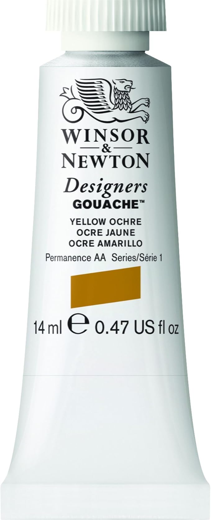 Winsor & Newton Designer's Gouache, 14 ml (0.47oz) tube, Yellow Ochre