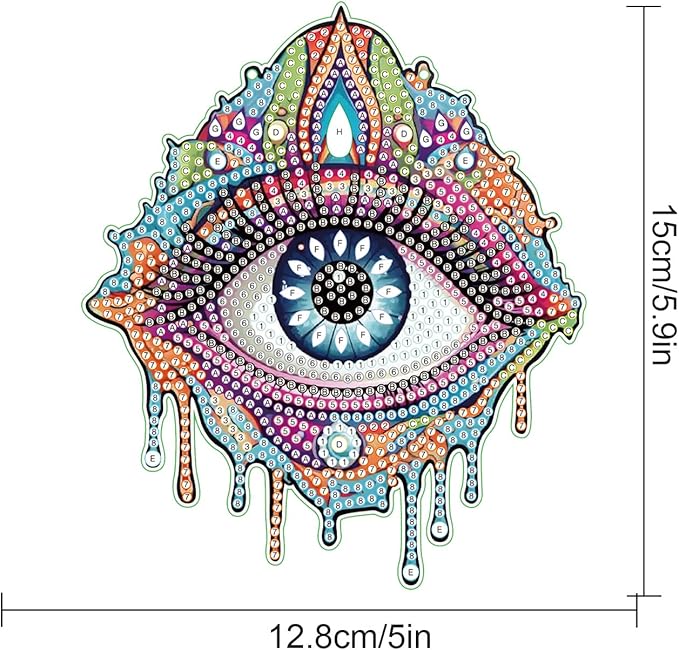 AiYuanzsh Diamond Art Painting Pendant Kits 5d Diamond Painting Art Hanging Kit Eye DIY Diamond Crystal Window Pendant Kit for Adults Gift Wall Home Decoration