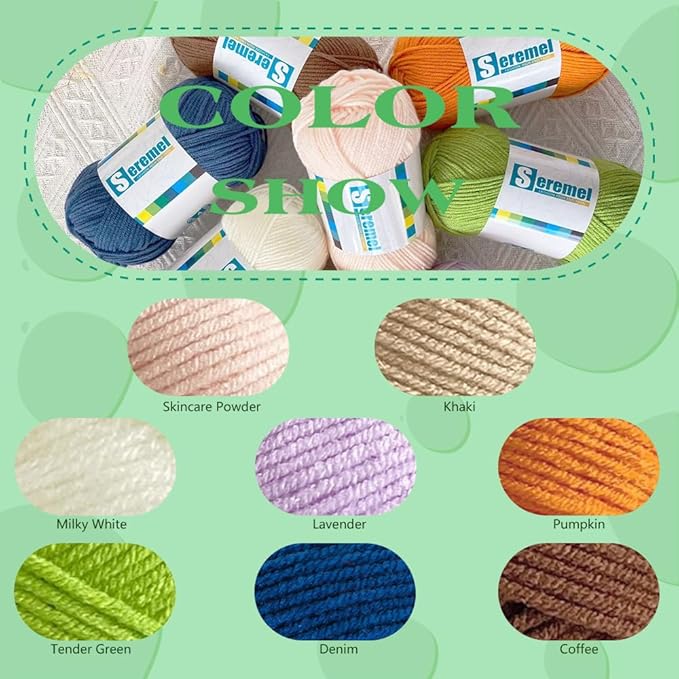 2 Pcs Soft Fluffy Acrylic Yarn for Crocheting and Knitting #4Worsted Weight Yarn-2x50g/2x 142Yards Perfect for Crafts, Blankets Hats, Gloves, Scarf (Denim)