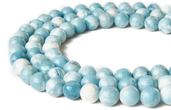 100pcs 6mm larimar beads natural gemstone beads round loose beads for jewelry making