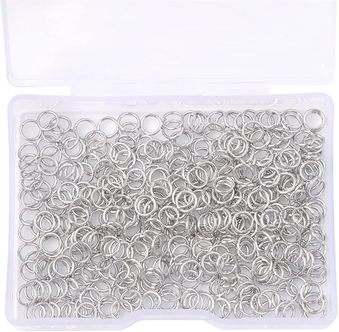 Platinum Plated Jump Rings Non Tarnish 5mm 400pcs for Jewelry Making Findings