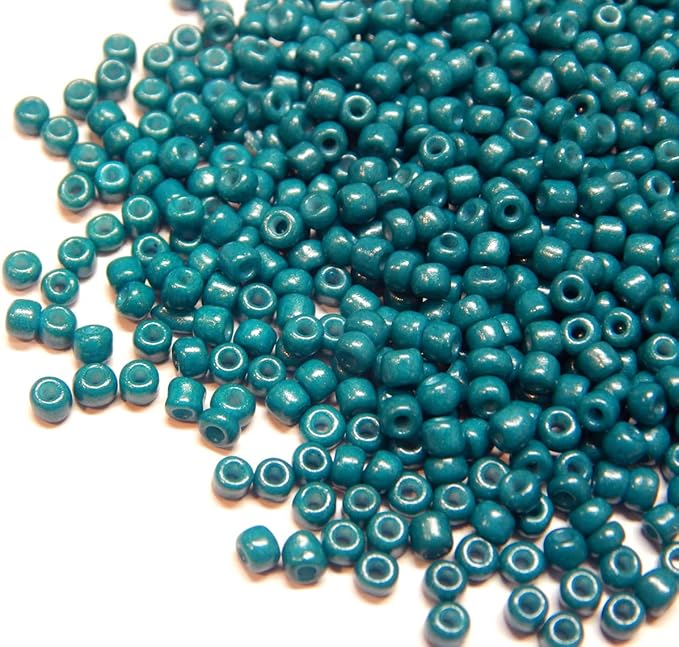 Perlin Glass Seed Beads 4mm 6/0 Round 1100pcs Mini Small Pony Spacer Beads Kit for Jewelry Making Earrings Bracelets Pendants Waist DIY Handmade (Indian Sapphire Opaque)