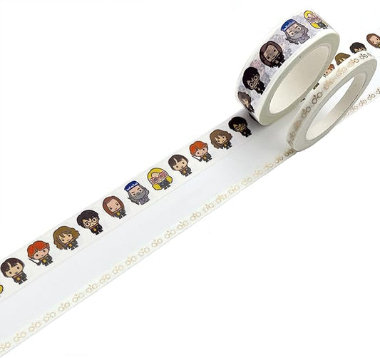 Paper House Productions Harry Potter Set of 2 Foil Accent Washi Tape Rolls for Scrapbooking and Crafts - Chibi Characters