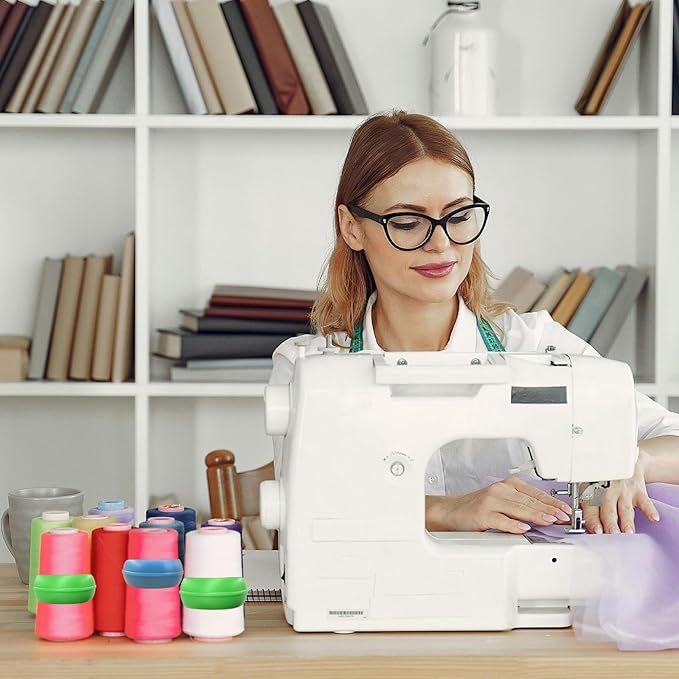 BDS-HOME 100Pcs Thread Spool Savers Spool Covers&Huggers Embroidery Floss Silicone Organization Prevent Thread Tails from Unwinding, No Loose Ends for Sewing Thread Spools, 4 Bright Colors, mulitple