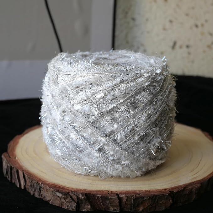 Hand Spun Art Yarn 4 Pack of 50g/Skein with Hand Blended Colorful Handmade for Jewelry Making, Junk Magazines Knitting Crafts Textile Decorative Tassels Card Making