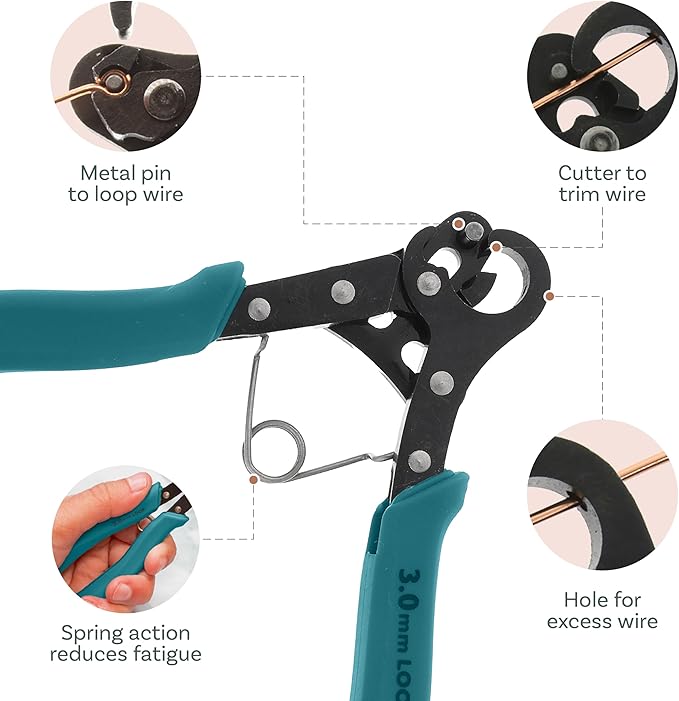 The Beadsmith Original One Step Looper – Create and Trim Consistent 3 mm Loops for Jewelry Making, Use With 24-18g Craft Wire (Patented)