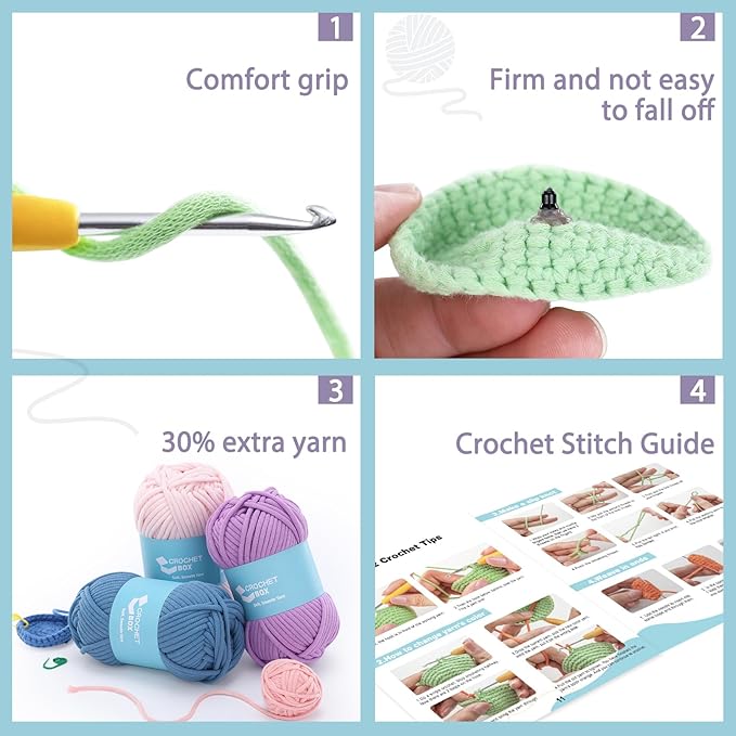 Crochet Kit for Beginners: Shiba Inu Crochet Kit, All You Need in, Include Easy Knitting Soft Yarn, Step-by-Step Video, Hook, Birthday Gift for Adults, Teens