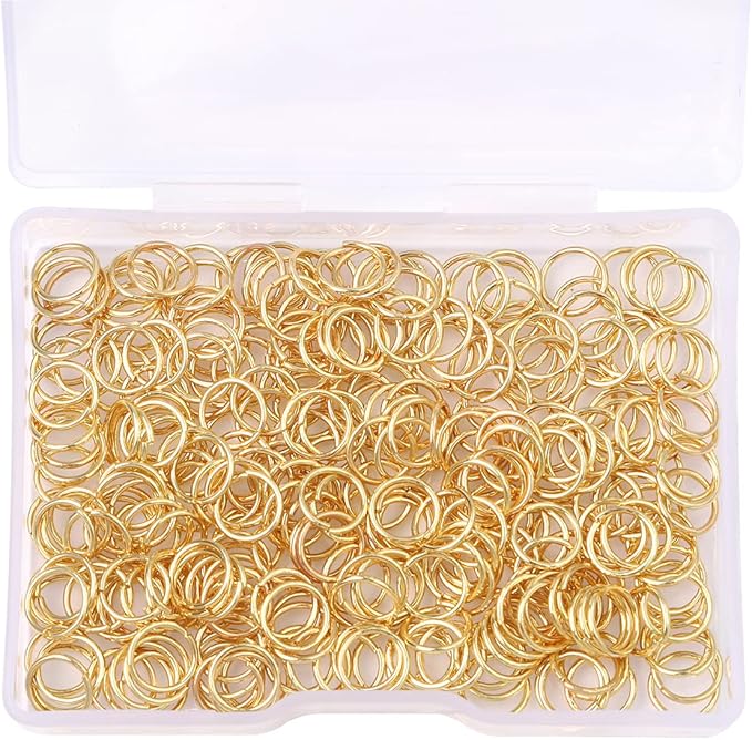 14K Gold Plated Jump Rings Non Tarnish 7mm 300pcs for Jewelry Making Findings