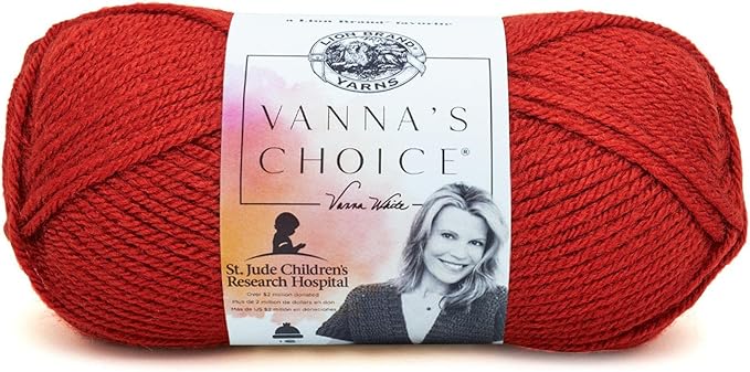 Lion Brand Yarn (1 Skein) Vanna's Choice Yarn, Brick