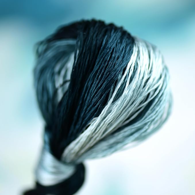 Natural 100% Silk Thread, Handmade Embroidery Thread Silk Floss 7 Colors 110m Each (49)