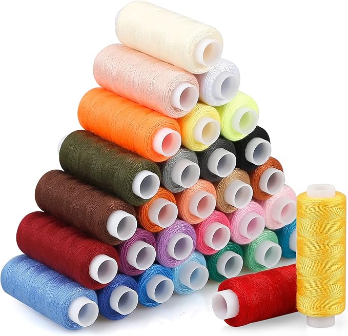 CiaraQ Sewing Threads Kits, 30 Colors Polyester 250 Yards Per Spools for Hand Sewing & Embroidery