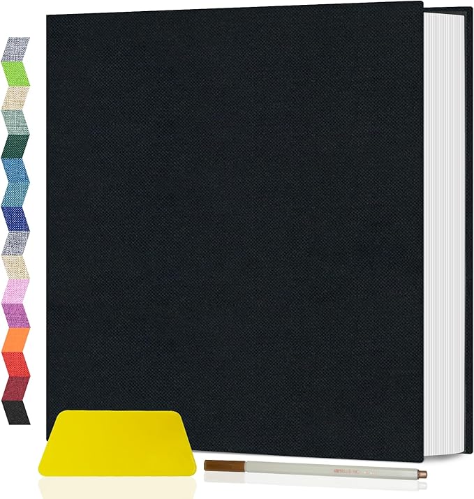 Popotop Photo Album Self Adhesive Scrapbook Album for 4x6 5x7 8x10 Pictures DIY Photo Book as Scrapbooking Supplies Kits, Birthday Gifts for Women Mom Wedding Baby Family Travel