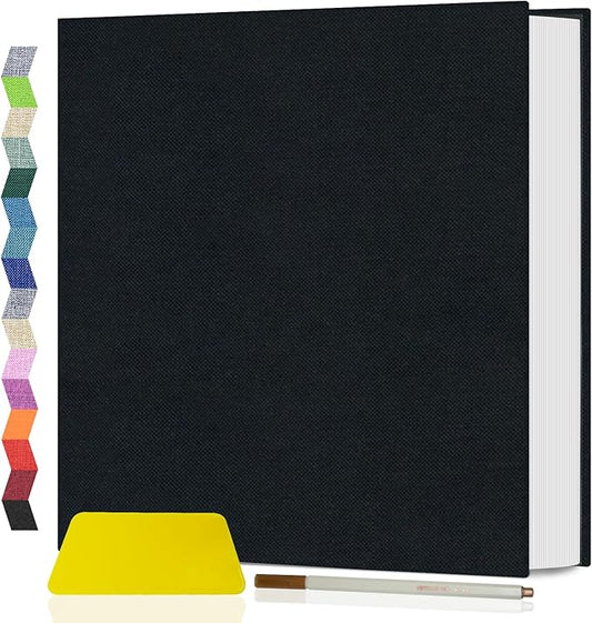 Popotop Photo Album Self Adhesive Scrapbook Album for 4x6 5x7 8x10 Pictures DIY Photo Book as Scrapbooking Supplies Kits, Birthday Gifts for Women Mom Wedding Baby Family Travel
