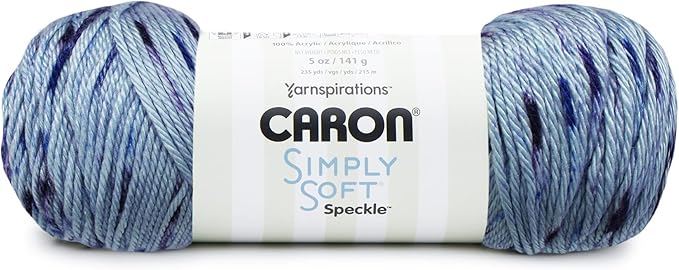 Caron Simply Soft Galaxy Speckle Yarn - 3 Pack of 141g/5oz - Acrylic - 4 Medium (Worsted) - 235 Yards - Knitting/Crochet
