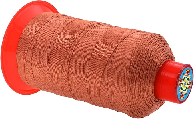 Mandala Crafts Size 207 630D T210 Bonded Nylon Thread - Rust 800 YDs Tex 210 Heavy Duty Sewing Threads for Leather, Jeans, Weaving, Outdoor Marine Upholstery