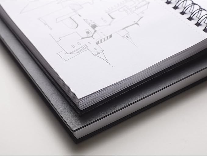 Winsor & Newton Classic Spiral Sketch Book, 7x10", 80 sheets, Natural White