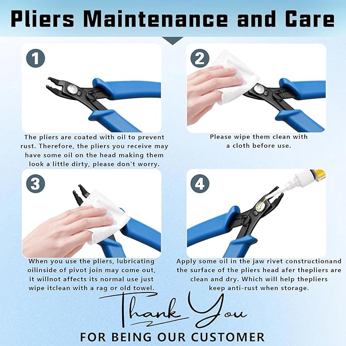 6 pcsjewelry pliers set, include needle round bent nose zipper wire cutter looper jewelry pliersset, wire wrapping tools for jewelry making repair diy arts and crafting, jewelers pliers set