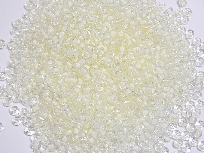 Perlin Glass Seed Beads 4mm 6/0 Round 1100pcs Mini Small Pony Spacer Beads Kit for Jewelry Making Earrings Bracelets Pendants Waist DIY Handmade (White Inside Colour)