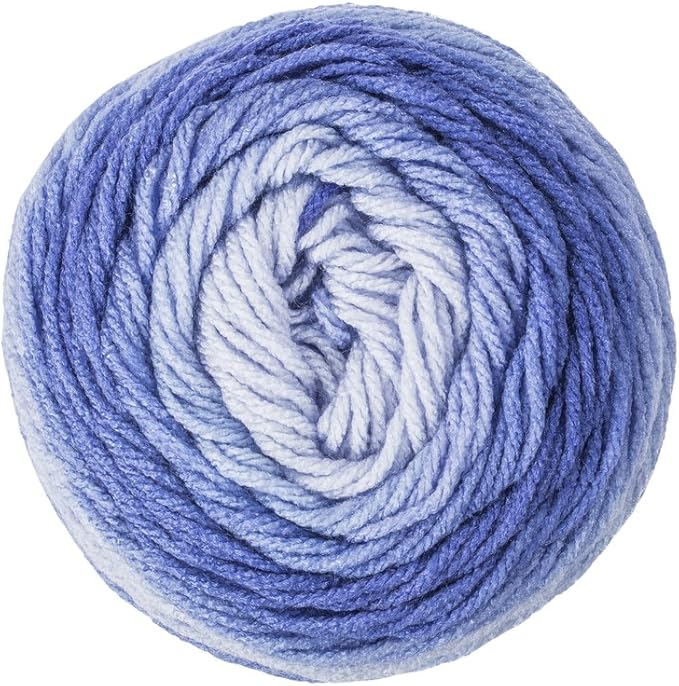 RED HEART E305.3963 Super Saver Ombre Yarn, Baja Blue