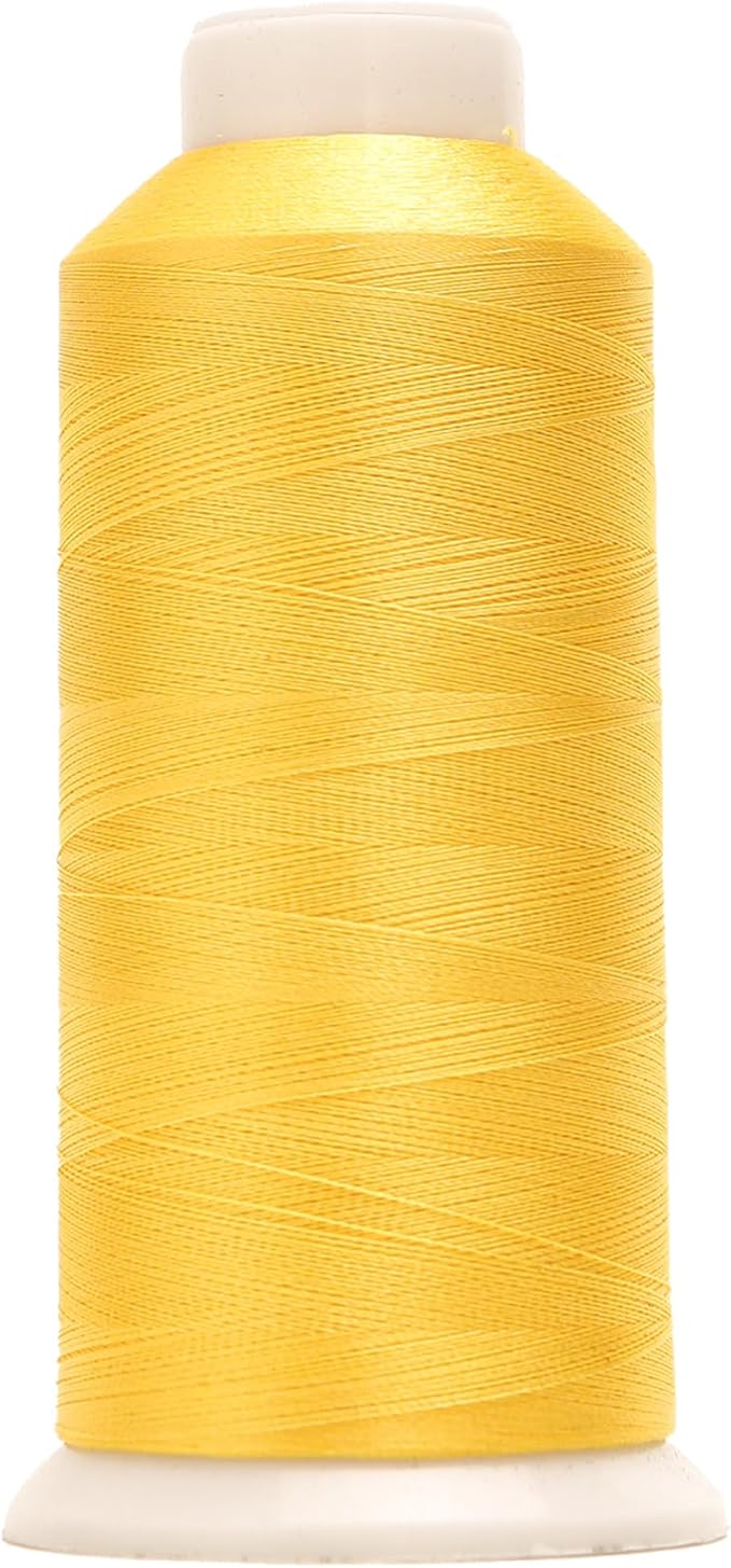 High Tenacity Polyester Embroidery Machine Thread 40WT(120D/2) 4000M Per Spool for Commercial and Domestic Embroidery Machine (Lemon Drop-1683)