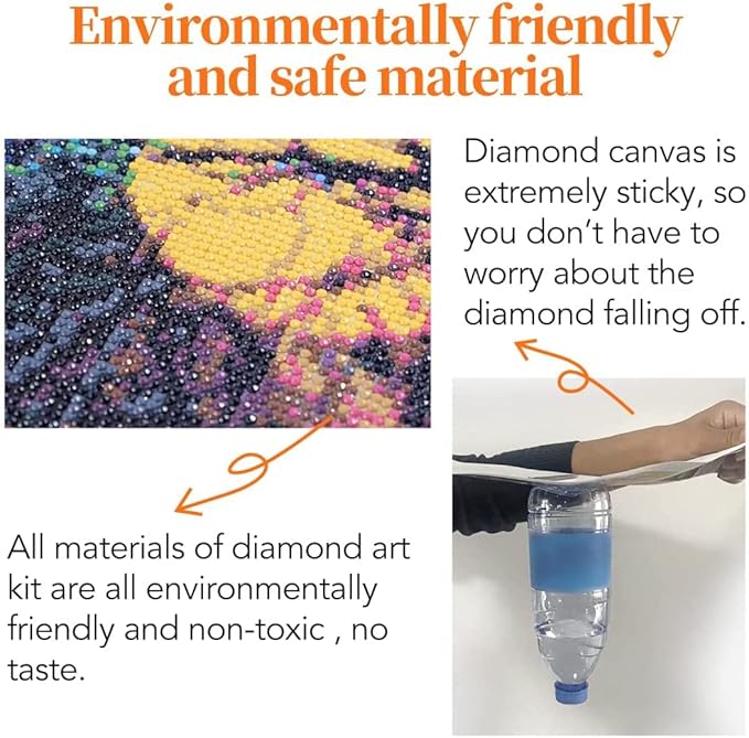 WHYCJXWL Diamond Art Kits for Adults and Kids, Full Drill Round Rhinestone Diamonds, Cross Stitch Embroidery Art, Winnie Pooh Diamond Art (12X16 Inch)