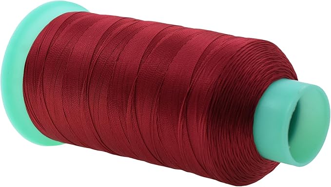 Mandala Crafts Size 92 280D T90 Bonded Nylon Thread - Maroon 1100 YDs Tex 90 Heavy Duty Sewing Threads for Leather, Jeans, Weaving, Outdoor Marine Upholstery