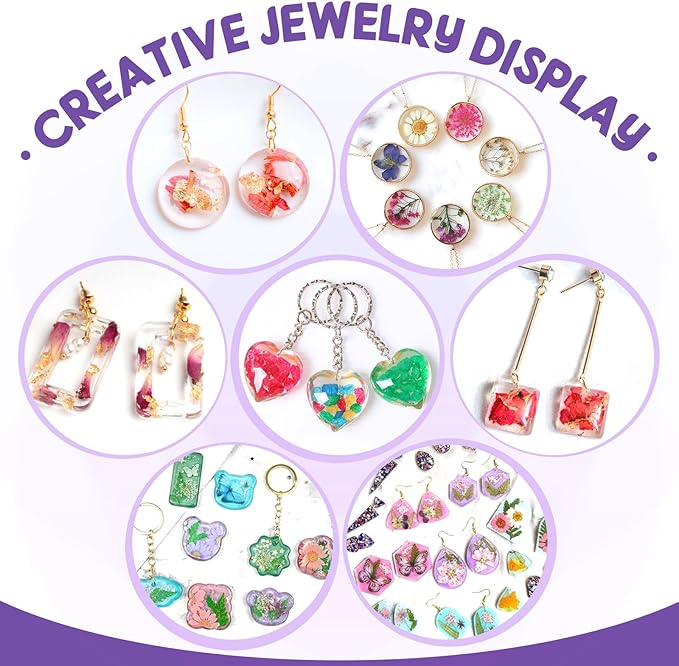 Akisey UV Resin Jewelry Making Kit, 200g Clear UV Resin Glue with Two-Sided Light & Molds, Starter Kit for Making Jewelry, Earring, Necklaces, Keychains