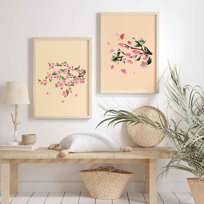 Yinder 5 Sets Floral Embroidery Kit for Beginners Adults Flower Embroidery Starter Cross Stitch Kits with Flower Stamped Patterns and Instructions Include Hoop Threads Needles Fabric for Art Starter