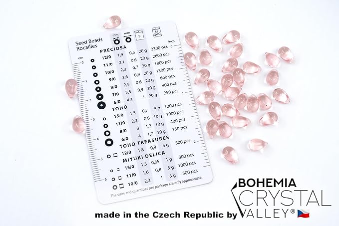 Teardrop Glass Beads for Jewelry Making Set - 120+ Bead Kit of 6x9mm Pendant Drop Beads in 4 Gentle Distinct Colors: Pink, Opal Turquoise, Amber, Crystal AB