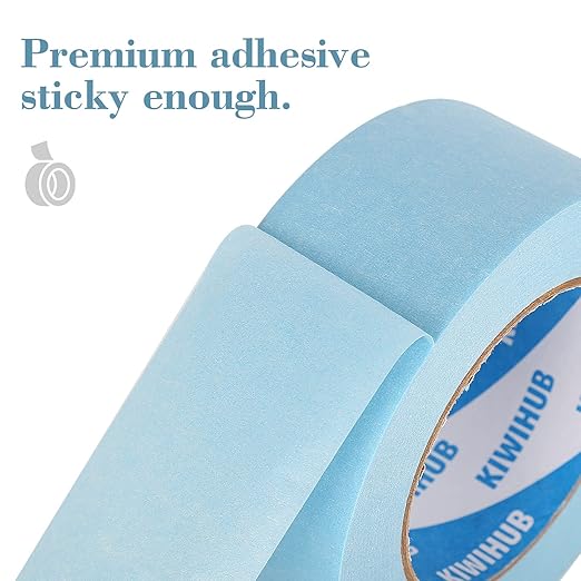 Light Blue Painters Tape,2 inch x 60 Yards x 2 Rolls (120 Yards Total) - Medium Adhesive Masking Tape for Painting,Labeling,DIY Crafting,Decoration and School Projects