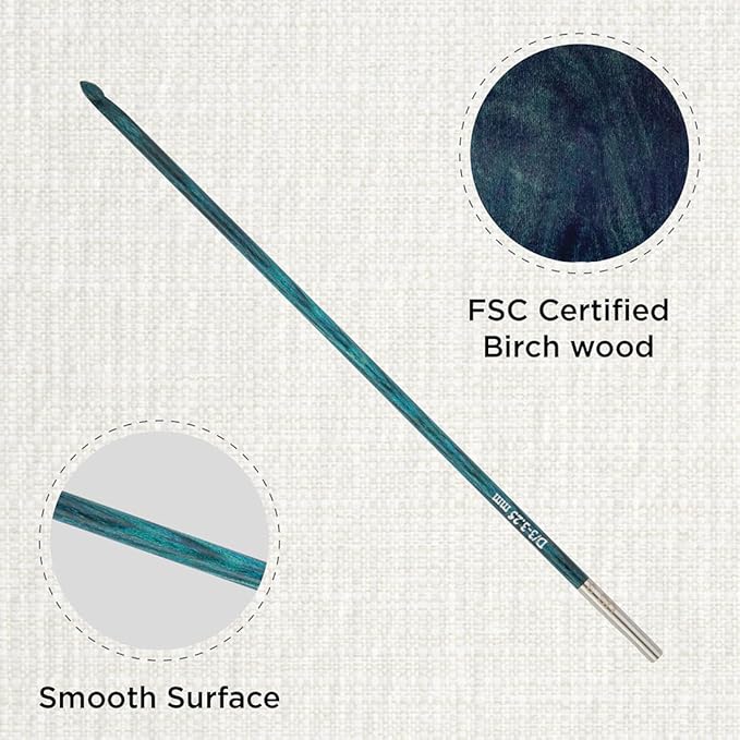 KnitPro Dreamz Afghan/Tunisian Crochet Hook | US Size D (3.25mm)