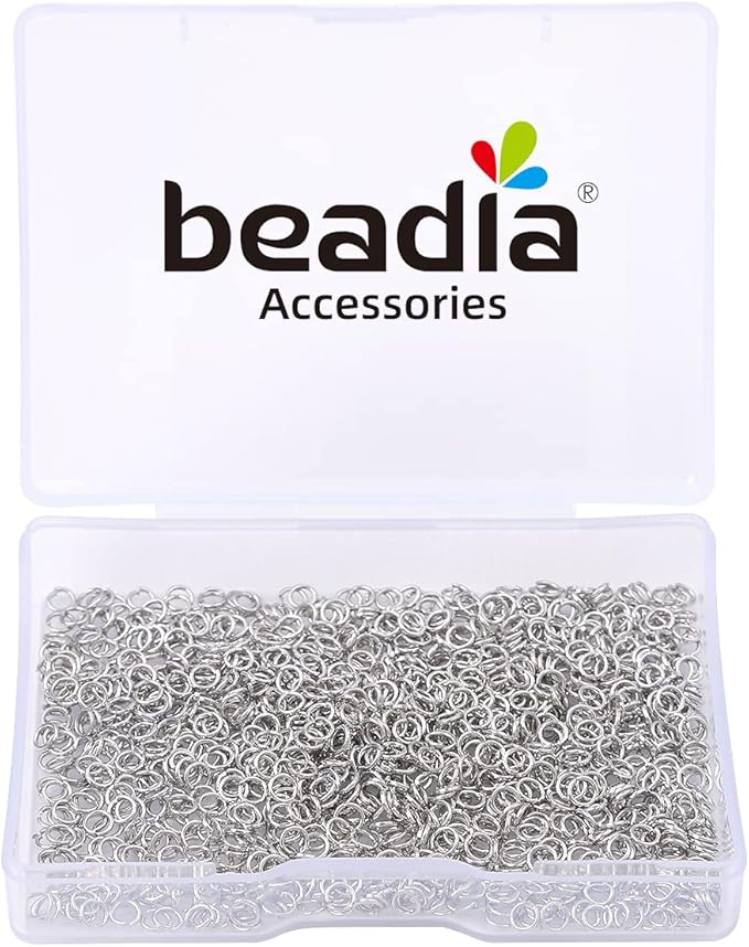 Platinum Plated Jump Rings Non Tarnish 3mm 1200pcs for Jewelry Making Findings
