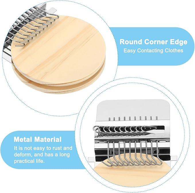 PATIKIL 10 Hooks Mini Weaving Machines Kit, Metal Quickly Small Darning Weave Tool with Accessories for Mending Knitting Stitching Clothes DIY, Style 1