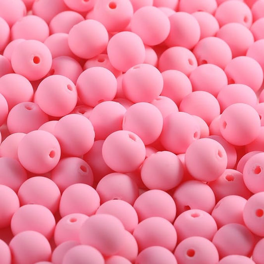 200Pcs Pink Clay Beads for Bracelets Making, 8mm Round Beads for DIY Necklace Earring Making Kit