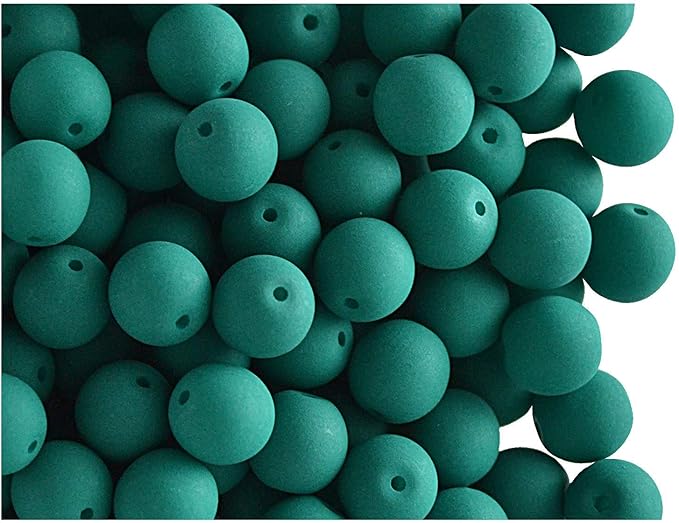 SCARA 200 pcs Czech Glass Round Beads 0.24 inches (6mm), Dark NEON (UV Active) Glass Beads for Jewelry and Bracelets Making, Beads for Bracelets, Bead kit Dark NEON Mix