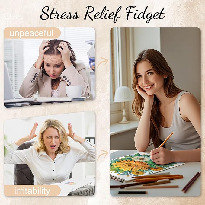 Mandala and Nature Coloring Books for Adult Women Relaxation Spiral Bound Page Printed Single-Sided Gifts Arts and Crafts for Women to Relax, Anxiety and Depression 24 Colorful Coloring Pages