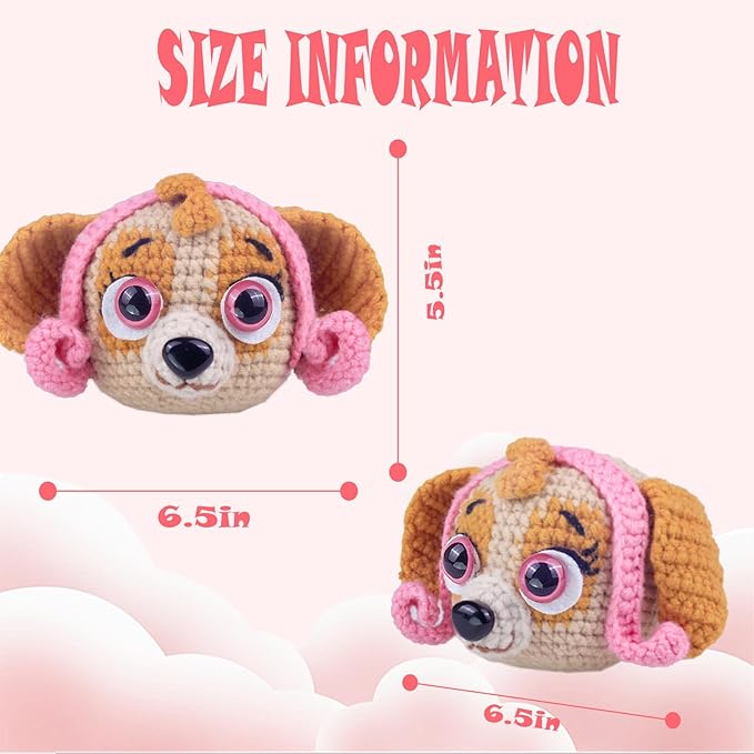Crochet Kit for Beginners Adults -Animals Start Crotcheting - Perfect Amigurumi Knitting Learn to Kit for Adult with Stitch by Stitch Video Tutorials,Holiday Christmas Gift.
