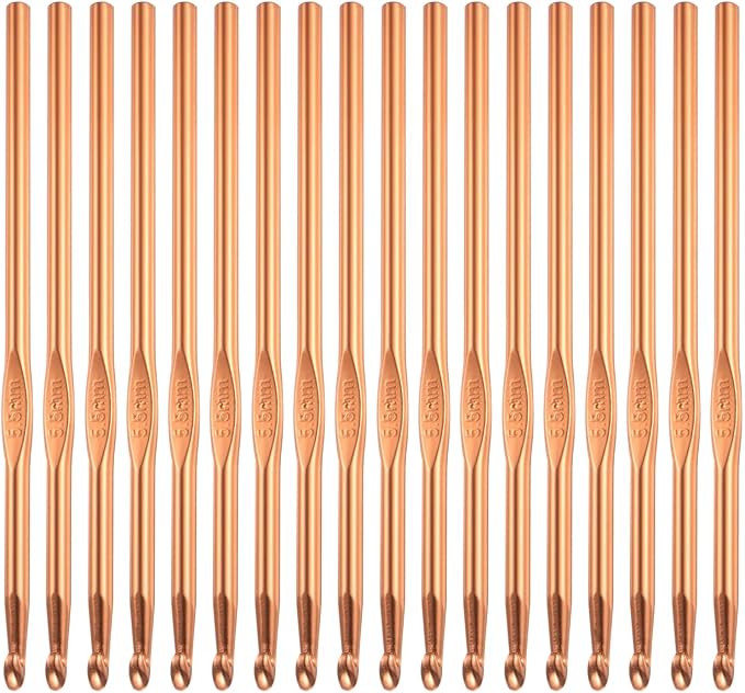 Hordolry 5.5mm Crochet Hooks Bulk, 18Pcs Aluminum Crochet Needle, Knitting Needles for Craft Yarn Contribute to Beginners