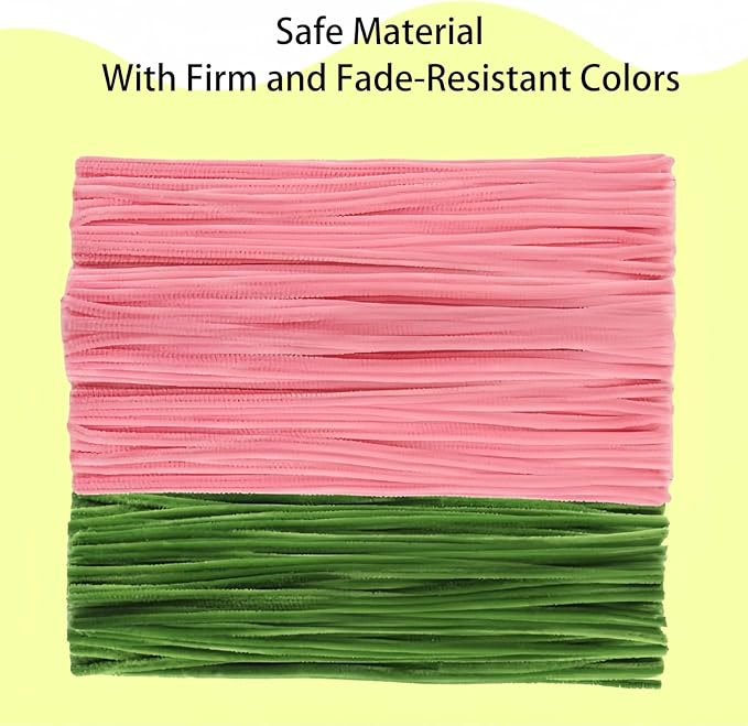 HUEYTON Tulip Pipe Cleaners DIY Kit - 260Pcs Assorted Color Chenille Stems for Delicate & Vivid DIY Tulip Bouquets, Include Floral Accessories, Ideal for Crafters, Home Decor & Handmade Gifts