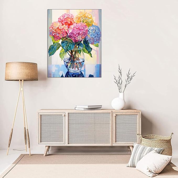 Flower Stamped Cross Stitch Kits - Colorful Flower Counted Cross Stitch Kits for Beginners Adults Needlepoint Cross-Stitch Patterns Dimensions Needlecrafts Embroidery Kits Arts and Crafts