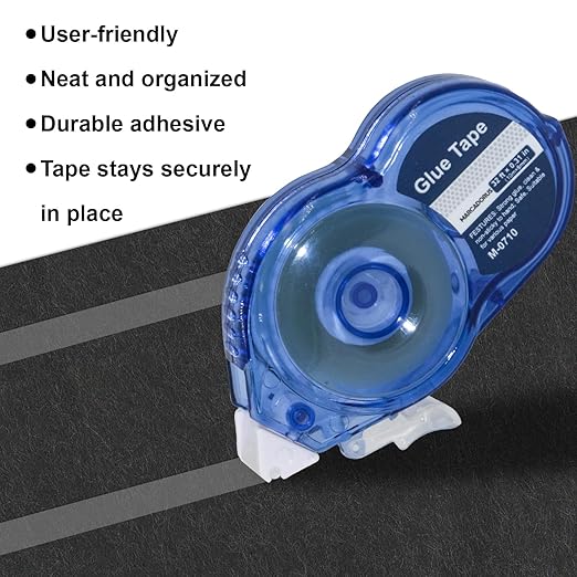 Scrapbook Tape, Set of 6 Pack Double Sided Tape Roller, 0.31 In x 32 Feet Glue Tape Roller, Tape Runner for Scrapbooking, Craft Supplies, Gift Wrapping, Photo Tape and Scrapbook Journaling Supplies.