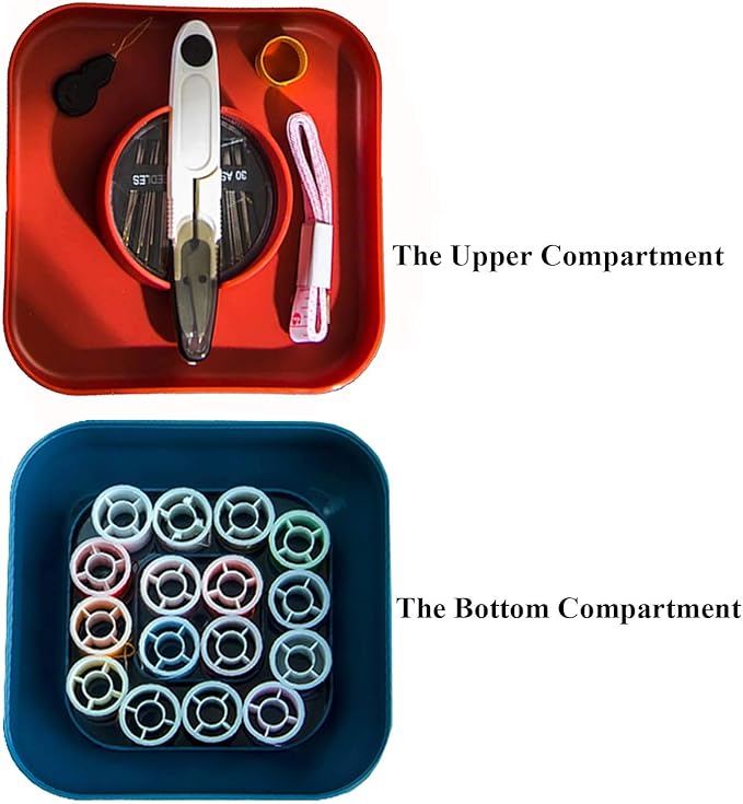 UNIKON Sewing Kit, Sewing Kits for Adult, Needle and Thread Kit, Hand Sew Box for Easy Carrying and Storage, Suitable for Student, Beginners, Blue