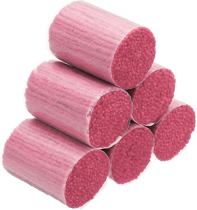 PATIKIL 12 Rolls Latch Hook Yarn, Latch Hook Kit Precut Rugs Yarn Making Crochet Bundles for Rug Adults Beginners Tapestry DIY Craft, Dark Pink