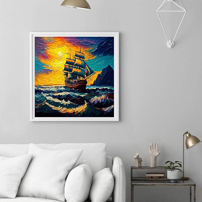 Diamond Painting Kits,5D Diamond Art Kits Full Drill Diamond Painting Kits for Adults Kids Beginner,DIY Diamond Painting Kits Perfect for Home Wall Decor Gifts Ship 13.8x13.8inch